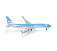 Herpa Miniatura del avión Aerolíneas Argentinas Boeing 737 MAX 8, Escala 1:500, Modelo prefabricado, maqueta de colleción, modelismo, Avion sin Soporte, Figura Metal