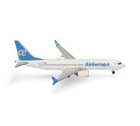 Herpa Miniatura del avión Air Europa Boeing 737 MAX 8, Escala 1/500, Modelo prefabricado, maqueta de colleción, modelismo, Avion sin Soporte, Figura Metal