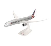 Herpa Miniatura del avión American Airlines Boeing 787-9 Dreamliner, Escala 1/200 - Snap-Fit, maqueta de colección, modelismo, avión con Soporte, Figura plástico