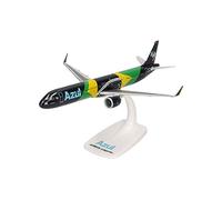 herpa Miniatura del avión Azul Brazilian Airlines Airbus A321neo “Brazilian Flag Livery” - Snap-Fit, Escala 1/200, Modelo prefabricado, modelismo, Avion con Soporte, Figura plástico