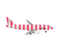 Herpa Miniatura del avión Condor Airbus A320 FlyPink Plane, Escala 1/500, maqueta de colección, modelismo, avión sin Soporte, Figura Metal