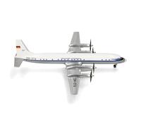 Herpa Miniatura del avión Deutsche Lufthansa Ilyushin IL-18 - DM-STA, Escala 1:200, Modelo prefabricado, maqueta de colección, modelismo, avión con Soporte, Figura de Metal