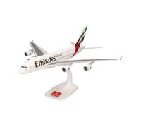 Herpa Miniatura del avión Emirates Airbus A380, New 2023 Colors - A6-EOE - Snap-Fit, Escala 1/200, Modelo prefabricado, maqueta de colleción, modelismo, Avion con Soporte, Figura plástico