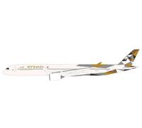 Herpa Miniatura del avión Etihad Airways Airbus A350-1000 - A6-XWC - Snap-Fit, Escala 1/200, Modelo prefabricado, maqueta de colleción, modelismo, Avion con Soporte, Figura plástico