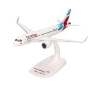 Herpa Miniatura del avión Eurowings Airbus A320neo - D-AENA - Snap-Fit, Escala 1/200, Modelo prefabricado, maqueta de colleción, modelismo, Avion con Soporte, Figura plástico