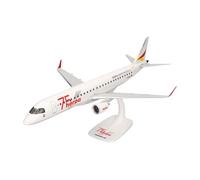 herpa Snap-Fit avión German Airways Embraer E190 75 Years, Miniatura a Escala 1:100, Pieza de colección, Soporte, plástico Modelo de vehículo, (614368)