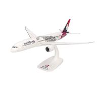 herpa Miniatura del avión Hawaiian Airlines Boeing 787-9 Dreamliner Kapuahi - Snap-Fit, Escala 1/200, Modelo prefabricado, maqueta de colleción, modelismo, Avion con Soporte, Figura plástico