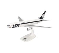 Herpa Miniatura del avión Lot Polish Airlines Boeing 767-300 - Snap-Fit, Escala 1/200, Modelo prefabricado, maqueta de colección, modelismo, avión con Soporte, Figura plástico