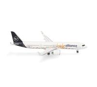 Herpa Miniatura del avión Lufthansa Airbus A321neo Help Alliance, Escala 1/500, Modelo prefabricado, maqueta de colección, modelismo, avión sin Soporte, Figura Metal