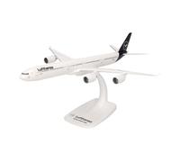 Herpa Miniatura del avión Lufthansa Airbus A340-600 - Snap-Fit, Escala 1/250, Modelo prefabricado, maqueta de colección, modelismo, avión con Soporte, Figura plástico