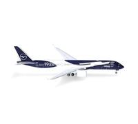 Herpa Miniatura del avión Lufthansa Airbus A350-900 100 años, Escala 1/500, Modelo prefabricado, maqueta de colleción, modelismo, Avion sin Soporte, Figura Metal