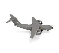 Herpa Miniatura del avión Luftwaffe Airbus A400M Atlas - LTG62 / Air Transport Wing 62, Wunstorf 10 Jahre A400M, Escala 1/200, maqueta de colección, modelismo, avión con Soporte, Figura Metal