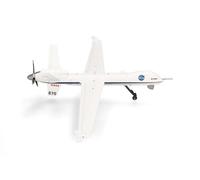 Herpa Miniatura del avión NASA MQ-9A Ikhana, Armstrong Flight Research Center, Edwards Air Base, Escala 1/72, maqueta de colección, modelismo, avión con Soporte, Figura Metal