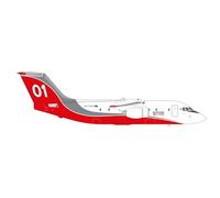 Herpa Miniatura del avión Neptune Aviation British Aerospace BAe 146-200 - N473NA / 0, Escala 1/200, Modelo prefabricado, maqueta de colleción, modelismo, Avion con Soporte, Figura Metal
