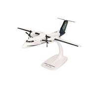 Herpa Avión Snap-Fit Olympic Air DHC-8-100, Escala 1:100, Pieza de colección, Modelo con Soporte, plástico