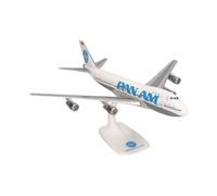 Herpa Snap-Fit Modelo de avión Pan Am Boeing 747-100, Miniatura a Escala 1:250, Pieza de colección, Modelo con Soporte, plástico