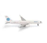 Herpa Miniatura del avión Pan Am Boeing 757-200 "Tracing The Transatlantic, Escala 1/500, maqueta de colección, modelismo, avión sin Soporte, Figura Metal