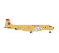 herpa Miniatura del avión Sécurité Civile Douglas DC-6 - F-ZBAD Pélican 62", Escala 1/200, Modelo prefabricado, maqueta de colleción, modelismo, Avion con Soporte, Figura Metal