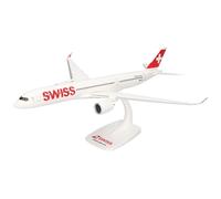 Herpa Miniatura del avión Swiss International Air Lines Airbus A350-900 - Snap-Fit, Escala 1/200, Modelo prefabricado, maqueta de colección, modelismo, avión con Soporte, Figura plástico