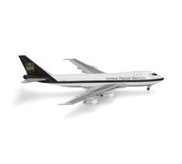 Herpa Miniatura del avión UPS Airlines Boeing 747-100F - N673UP, Escala 1/500, Modelo prefabricado, maqueta de colleción, modelismo, Avion sin Soporte, Figura Metal