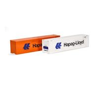 Herpa Miniatura del camión Container-Set 2 x 40 ft.Hapag Lloyd, Escala 1/87, maqueta de colleción, modelismo, Modelo aleman, Figura plástico