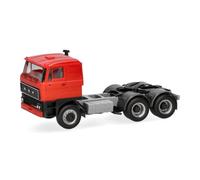 Herpa Miniatura del camión DAF 2800, tractora rígida de 3 Ejes, roja, Escala 1:87, maqueta de colección, modelismo, Modelo alemán, Figura de plástico