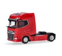 Herpa Miniatura del camión DAF XG+ Facelift Cabeza tractora 2 Ejes, Rojo, Escala 1/87, maqueta de colleción, modelismo, Modelo aleman, Figura plástico