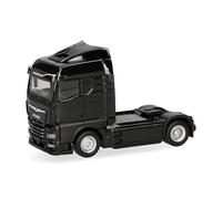 Herpa Miniatura del camión Man eTGX GM tractora 2 Ejes, Negro, Escala 1/87, maqueta de colleción, modelismo, Modelo aleman, Figura plástico