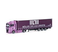 Herpa 320801 1:87 MAN eTGX LKW Volumenplanen Sattelzug “Müller - Die lila Logis