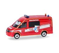 Herpa Miniatura del camión Man TGE Semi-Bus Techo Alto Feuerwehr Oberhausen/ELW, Escala 1/87, maqueta de colección, modelismo, Modelo alemán, Figura plástico