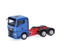 Herpa Miniatura del camión Man TGX GN Cabeza tractora 3 Ejes, Azul, Escala 1/87, maqueta de colección, modelismo, Modelo alemán, Figura plástico