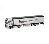 Herpa Miniatura del camión Man TGX GX semirremolque de Suelo móvil Baumann/Knapen, Escala 1/87, maqueta de colleción, modelismo, Modelo aleman, Figura plástico