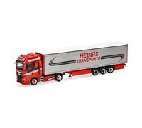 Herpa Miniatura del camión Man TGX GX tractora con Lona corredera Hebeis Transporte, Escala 1/87, maqueta de colleción, modelismo, Modelo aleman, Figura plástico