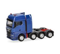 Herpa Miniatura del camión Man TGX GX tractora Pesada 4 Ejes, Azul genciana, Escala 1/87, maqueta de colleción, modelismo, Modelo aleman, Figura plástico