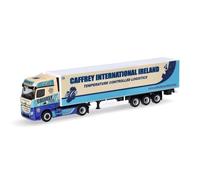 Herpa Miniatura del camión Mercedes-Benz Actros 18 Bigspace semirremolque frigorífico 80 años de Caffrey, Escala 1/87, maqueta de colleción, modelismo, Modelo aleman, Figura plástico