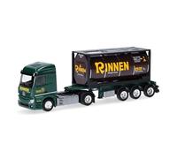 Herpa Miniatura del camión Mercedes-Benz Actros 18 Streamspace 2.3 semirremolque Cisterna Rinnen, Escala 1/87, maqueta de colleción, modelismo, Modelo aleman, Figura plástico