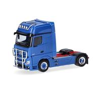Herpa Miniatura del camión Mercedes-Benz Actros, Gigaspace Solozugmaschine 2achs mit Lampenbügel und Rammschut, Escala 1/87, maqueta de colleción, modelismo, Modelo aleman, Figura plástico