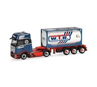 Herpa Miniatura del camión Mercedes-Benz Actros L ProCabin Gigaspace semirremolque contenedor Cisterna 20ft Bermes, Escala 1/87, maqueta de colección, modelismo, Modelo alemán, Figura plástico