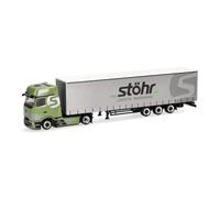 Herpa Miniatura del camión Mercedes-Benz Actros L ProCabin Gigaspace, semirremolque de Lona de Gran Volumen «Stöhr Logistik», Escala 1:87, modelismo, Modelo alemán, Figura de plástico