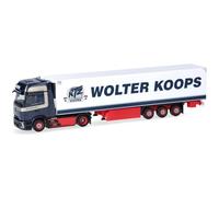 Herpa Miniatura del camión Mercedes-Benz Actros L ProCabin Gigaspace tráiler frigorífico Wolter Koops (NL), Escala 1/87, maqueta de colección, modelismo, Modelo alemán, Figura plástico