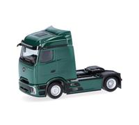 Herpa Miniatura del camión Mercedes-Benz Actros L ProCabin Streamspace, tractora rígida de 2 Ejes, Verde Musgo, Escala 1:87, maqueta de colección, modelismo, Modelo alemán, Figura de plástico