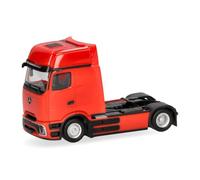 Herpa Miniatura del camión Mercedes-Benz eActros 600 ProCabin Gigaspace, tractora rígida de 2 Ejes, Rojo tráfico, Escala 1:87, maqueta de colección, modelismo, Modelo alemán, Figura de plástico