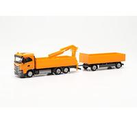herpa Miniatura del camión Remolque para Material de construcción, Iveco S-Way ND, Escala 1/87, maqueta de colleción, modelismo, Modelo aleman, Figura plástico