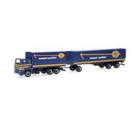Herpa Miniatura del camión Scania 141 camión con Remolque de Lona ASG (Suecia/Estocolmo) (SE), Escala 1:87, maqueta de colleción, modelismo, Modelo aleman, Figura plástico