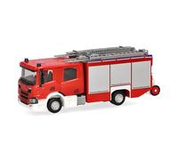 Herpa Miniatura del camión Scania CP28 Cabina Doble vehículo de Bomberos Feuerwehr, Escala 1/87, maqueta de colección, modelismo, Modelo alemán, Figura plástico