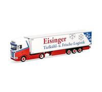 Herpa Miniatura del camión Scania CS 20 HD semirremolque frigorífico Eisinger, Escala 1/87, maqueta de colleción, modelismo, Modelo aleman, Figura plástico
