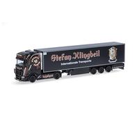 Herpa Miniatura del camión Scania CS20 HD Kühlkoffer-Sattelzug Stefan Klingbeil (Hessen/Gladenbach), Escala 1/87, maqueta de colleción, modelismo, Modelo aleman, Figura plástico