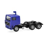 Herpa Miniatura del camión Volvo F10 tractora de Techo bajo, 3 Ejes, Azul Ultramar, Escala 1:87, maqueta de colleción, modelismo, Modelo aleman, Figura plástico