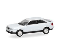 Herpa Miniatura del Coche Audi 90 Coupé, Azul golfo, Escala 1/87, maqueta de colección, modelismo, Modelo alemán, Figura plástico
