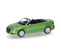 Herpa Miniatura del Coche Audi A3 Cabriolet, Verde Java, Escala 1/87, maqueta de colección, modelismo, Modelo alemán, Figura plástico